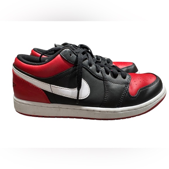Air Jordan 1 Low "Alternate Bred Toe Black/Gym Red-White size 10 - Picture 6 of 11